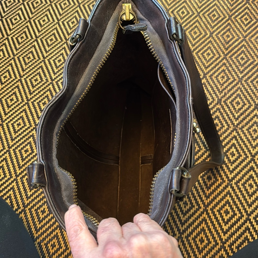 Vintage Coach Kisslock Skinny Tote GLUE IN REGISTRATION 9546 9450 9545 MOCHA - Picture 13 of 16